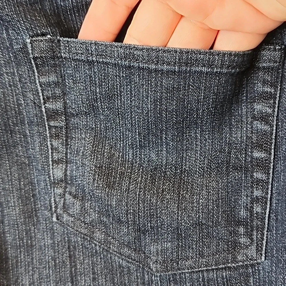 Soft Surroundings High Waisted Pull On Denim Pants With Stretch, Size Medium